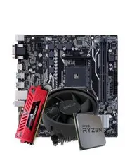 Kit Upgrade Placa Mãe Asus Prime A320M-K DDR4 + Processador AMD Ryzen 5 3500 3.6GHz + Memória DDR4 16GB 3000MHz