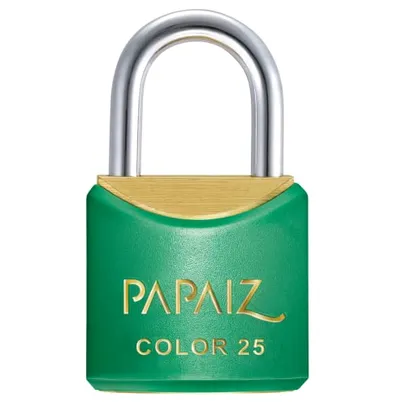 Cadeado Color Line, Papaiz, CR25, Verde