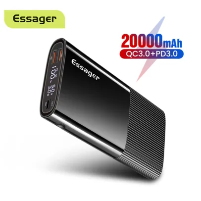 Power Bank Essager 20000mAh, QC3.0, PD3.0