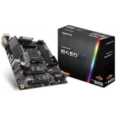 Placa Mãe Biostar Racing B450GT, Chipset B450, AMD AM4, mATX, DDR4 - R$679