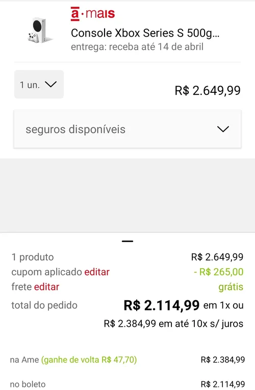 Imagem na descrição da promoção