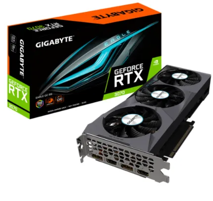 Placa de Vídeo Gigabyte GeForce, RTX 3070 Eagle OC, 8GB, GDDR6, 256Bit, GV-N3070EAGLE OC-8GD