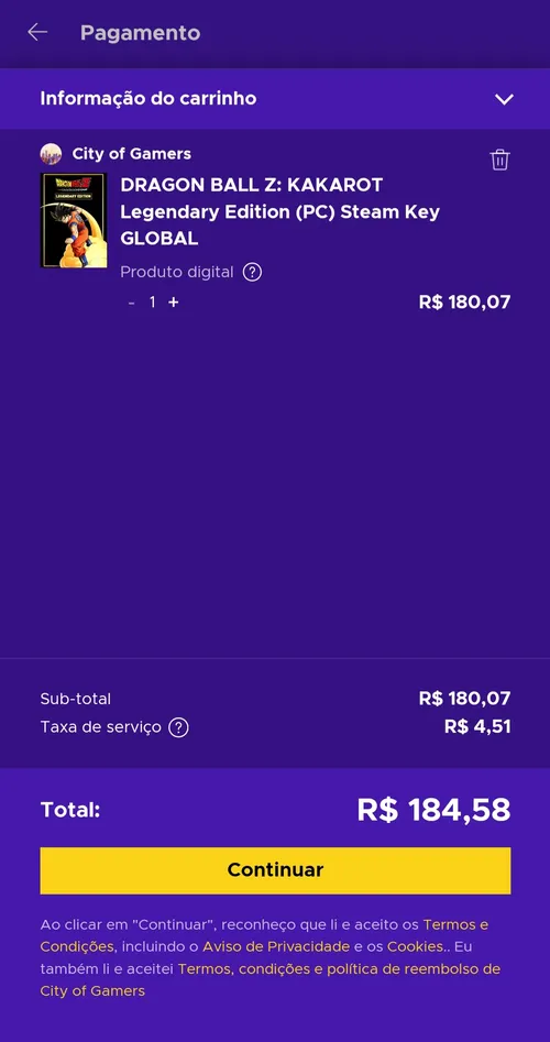 Imagem na descrição da promoção