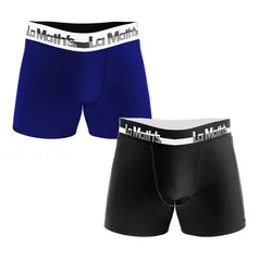 Kit 2 Cuecas Boxer Masculina Lisa Microfibra