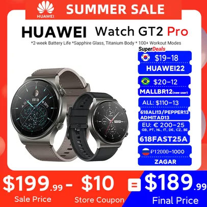 Saindo por R$ 979: Smartwatch Huawei GT2 Pro | R$979 | Pelando