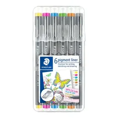 Staedtler Fineliner Pigment Liner 0.3mm 6 Cores