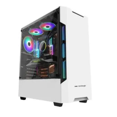 Gabinete Gamer RGB Neologic Branco - NL-C301W | R$250