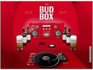 Kit Cerveja Budweiser Bud Box Lager 4 Unidades - 330ml com Copo e Porta Copo