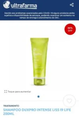 Shampoo Duxpro Intense Liss I9 Life 200ML | R$ 3