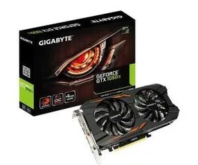 Placa de Video Gigabyte GeForce GTX 1050 Ti 4GB GDDR5 WindForce OC 128-bit, GV-N105TWF2OC-4GD - R$480