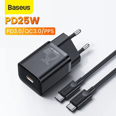 Carregador Rápido Baseus 25w Super Si Mini Usb C Shopee