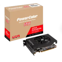 Placa de Vídeo PowerColor AMD Radeon RX 6400 ITX, 4GB, GDDR6, FSR, Ray Tracing, AXRX 6400 4GBD6-DH