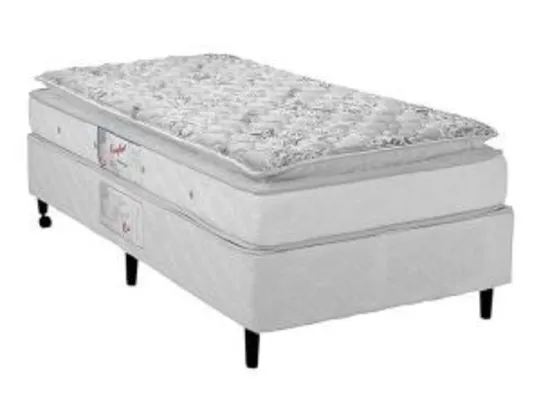 Cama Box (Box + Colchão) Solteiro Mola 88x188cm - Castor Sleep Basic Confort por R$ 639
