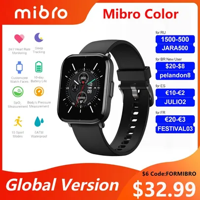 SmartWatch Mibro Color | Global Version R$186