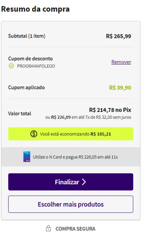 Imagem na descrição da promoção