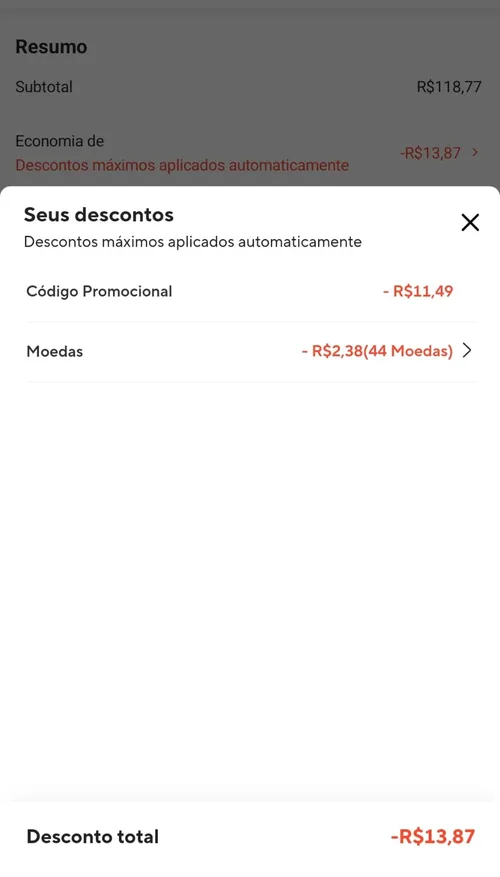 Imagem na descrição da promoção