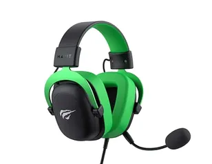 Headphone Fone de Ouvido Havit HV-H2002d Green, Gamer, com Microfone, Falante 53mm, Plug 3, 5mm: compatível com XBOX ONE e PS4, Cor Verde