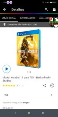 Mortal Kombat 11 PS4 | R$114