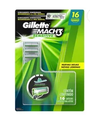 Carga para Aparelho de Barbear Gillette Mach3 Sensitive - 16 unidades