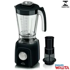 Liquidificador Walita com Copo de Plástico de 1,5 Litros e 5 Velocidades 550W - R$ 85,24