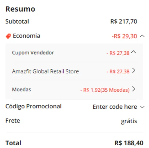 Imagem na descrição da promoção