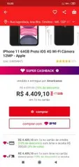 Iphone 11 64gb [AME: R$4.209]