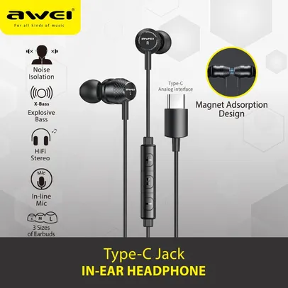 Fone de Ouvido Intra-Auricular Awei TC-5 