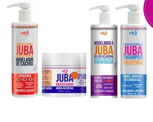 2 Unid. Shampoo Phytomanga 300ml + Kit Juba (Creme de Pentear + Máscara + Geléia + Shampoo) GRÁTIS