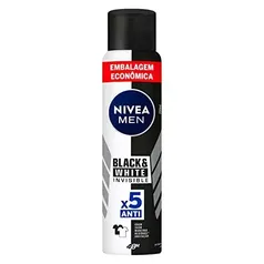 (REC+LEVANDO 3 unid) NIVEA MEN Desodorante Antitranspirante Aerossol Invisible Black & White 200ml 