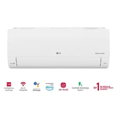 Ar-Condicionado LG Dual Inverter Voice +AI 9.000 BTU Quente/Frio 220V