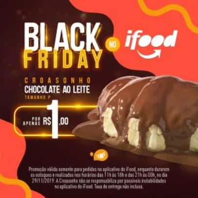 [Dia 29/11 ]Croa de Chocolate ao Leite tamanho P por apenas R$ 1,00!