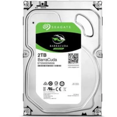 HD Seagate 2TB SATA 3,5´ BarraCuda 7200RPM 64MB Cache SATA 6Gb/s - R$249,90