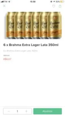 Rappi Recife - Brahma Extra por 1 real