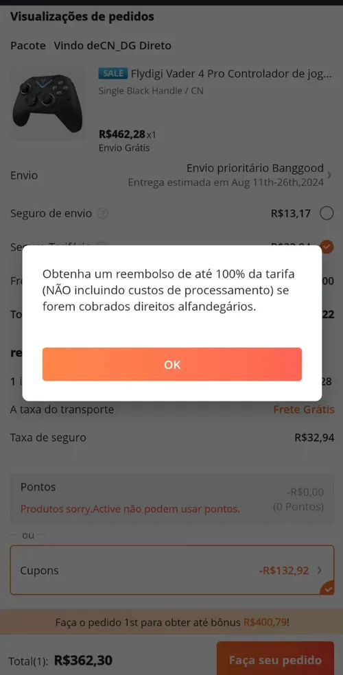 Imagem na descrição da promoção