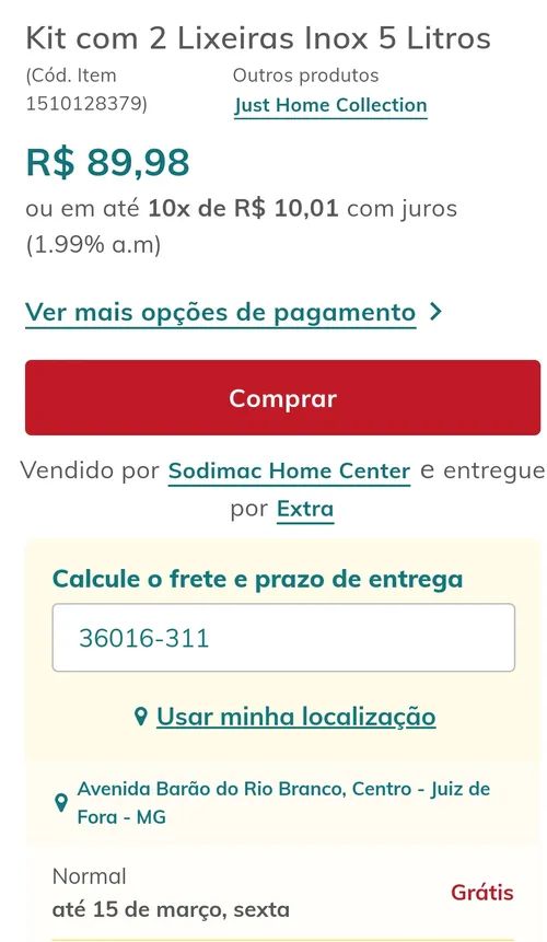 Imagem na descrição da promoção