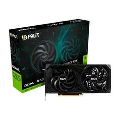 Placa de Video RTX 4060 Dual Palit NVIDIA GeForce, 8GB GDDR6, RGB, 128bit, G-Sync, Ray Tracing, DLSS - NE64060019P1-1070D