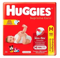 [Ouro/Leve2] Fralda Huggies Supreme Care Tamanho M 196 Fraldas Descartáveis