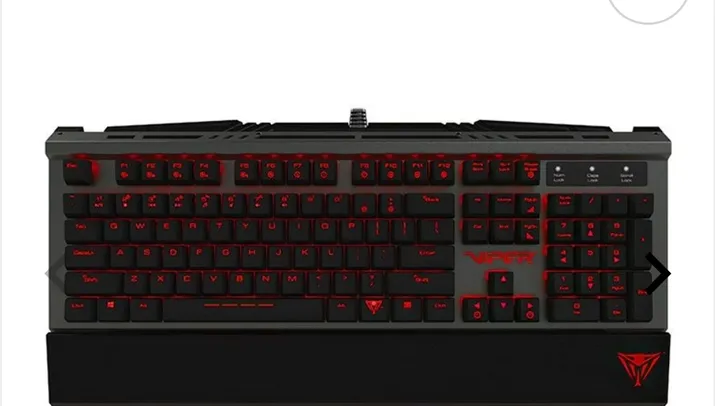 TECLADO MECANICO PATRIOT VIPER V730, LED VERMELHO, SWITCH KAILH BROWN, PV730MBULGM-BR