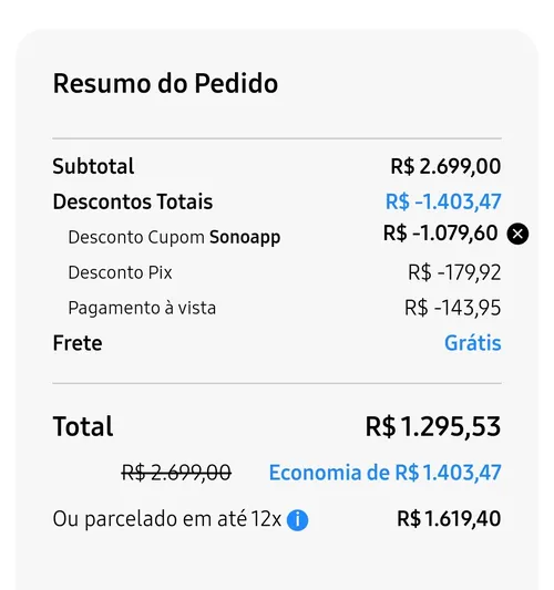 Imagem na descrição da promoção