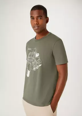 Saindo por R$ 19,99: Camiseta Masculina Estampada Manga Curta Hering | Pelando