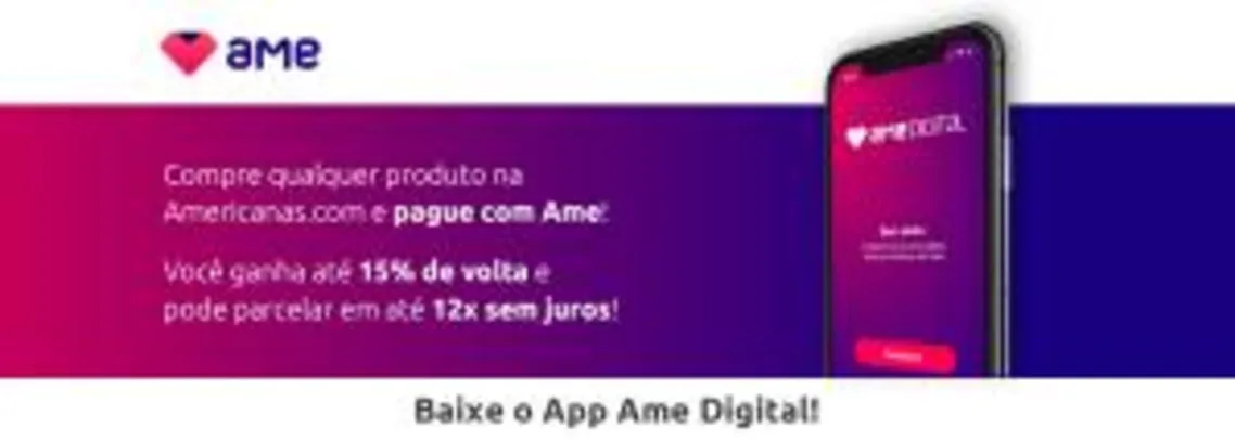 20% cash back em Smartphone comprando com AME