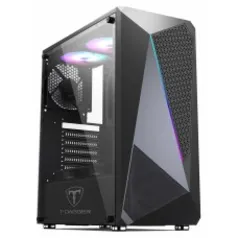 Gabinete Gamer T-Dagger G25B, Mid Tower, RGB, Black, ATX, Sem Fonte, Sem Fan, TGC-G25B