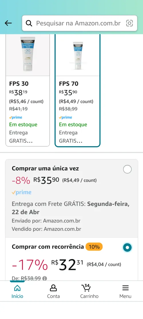 Imagem na descrição da promoção