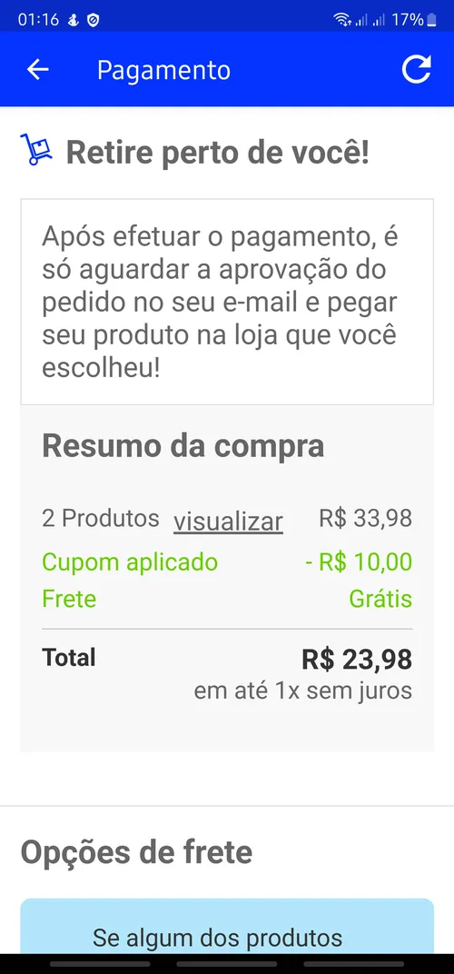 Imagem na descrição da promoção