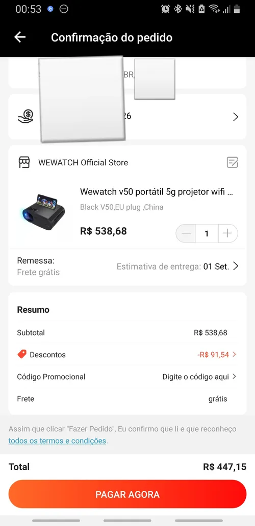 Imagem na descrição da promoção