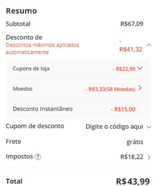 Imagem na descrição da promoção