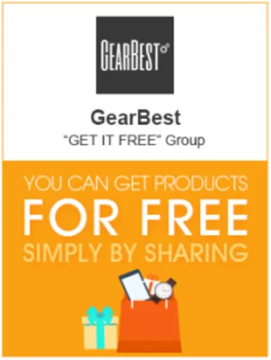 [GearBest] Ganhe produtos de 1~20 dólares grátis + promoções relâmpago