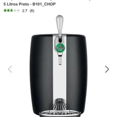 Chopeira Beertender Krups Heineken com Capacidade de 5 Litros Preto - B101_CHOP - ARB101CHOPPTO - R$655