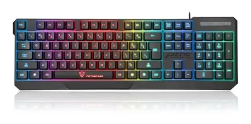 Teclado Gamer Motospeed K70 Impermeável Colorido Led Rainbow Idioma Inglês Internacional