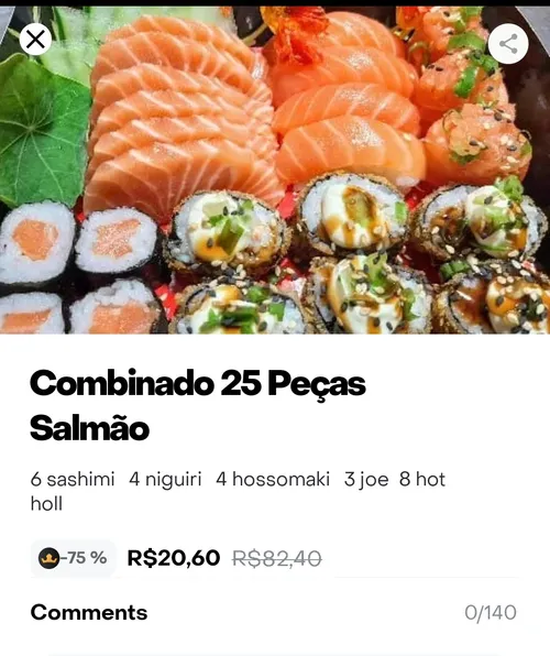 Imagem na descrição da promoção